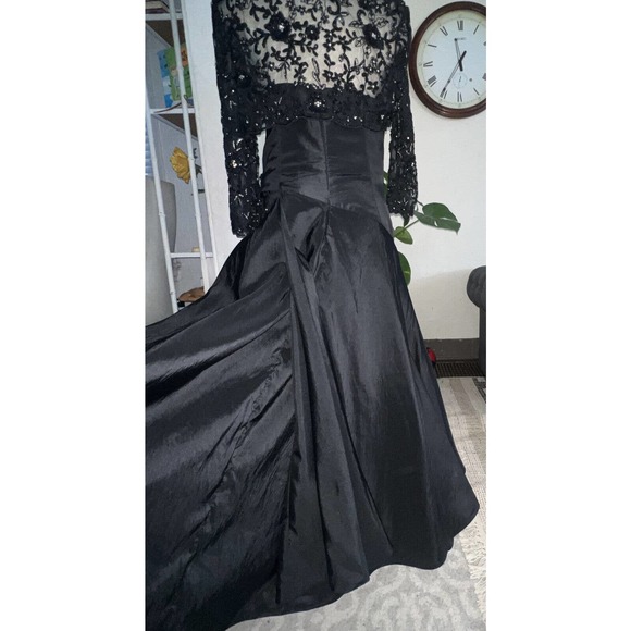 Montage Mon Cheri Formal Gown Beaded Dress And Jacket Bolero Set Formal 8 Med - Picture 12 of 13